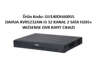 DAHUA XVR5232AN-I3 32 KANAL 2 SATA H265+ WIZSENSE DVR KAYIT CIHAZI